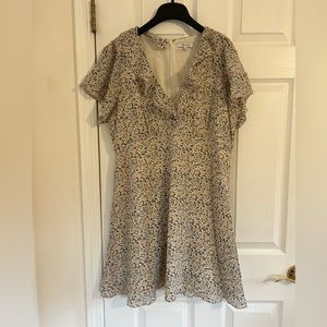 Romantic ruffles detail this date-ready madewell mini dress crafted from silk